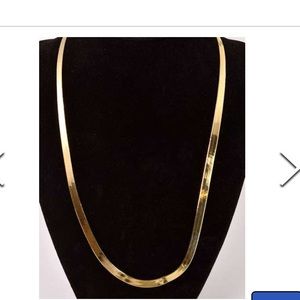 REAL 14K HERRINGBONE NECKLACE